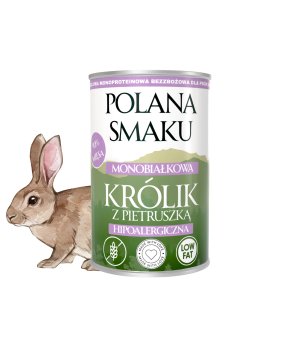 Polana Smaku mokra karma dla psa - Królik z Pietruszką 400g