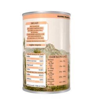 Polana Smaku mokra karma dla psa Light - Kangur z Dynią 400g