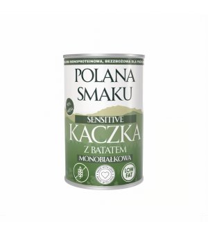 Polana Smaku mokra karma Sensitive dla psa - Kaczka z Batatami 400g