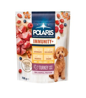 Polaris karma sucha dla psów ras małych Immunity Dog Adult small & mini Turkey GF 750g