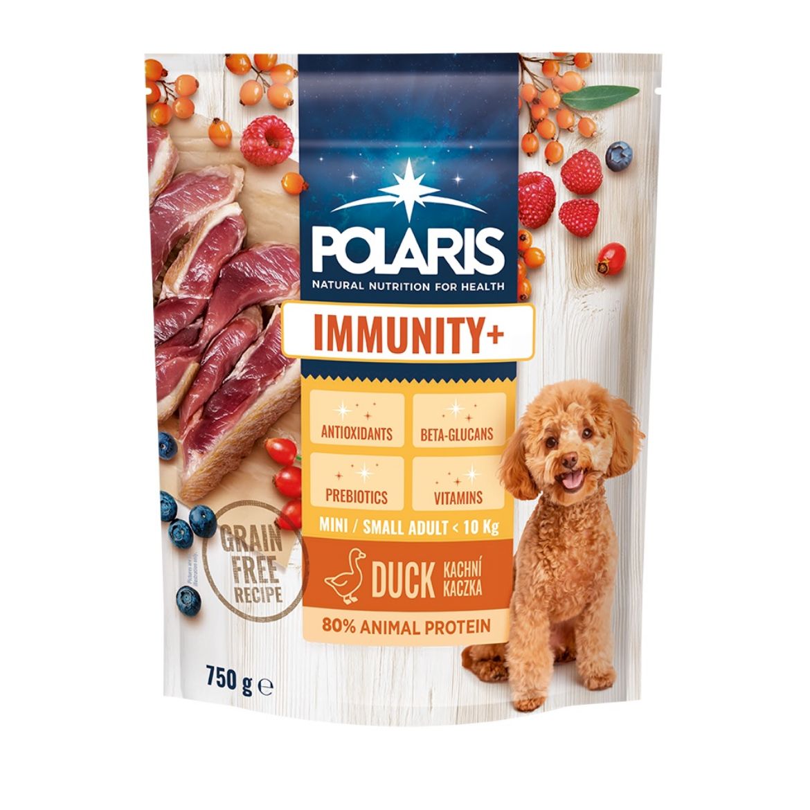 Polaris karma sucha dla psów ras małych Immunity Dog Adult small & mini Duck GF 750g