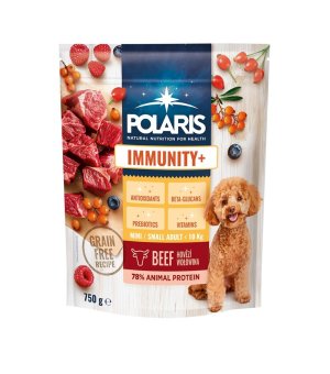 Polaris karma sucha dla psów ras małych Immunity Dog Adult small & mini Beef GF 750g