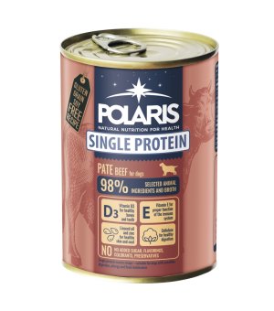 POLARIS morka karma dla psa monoproteina pate wołowina 400g