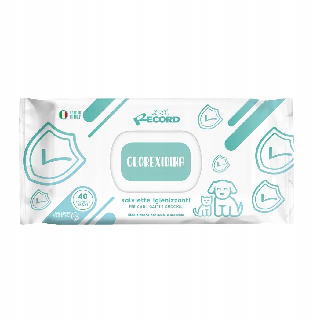 Record Chusteczki Nawilżane z Chlorheksydyną 40szt.
