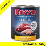 Karma mokra dla psa Rocco Classic Wołowina z Kurczakiem puszka ZESTAW 6x 800g