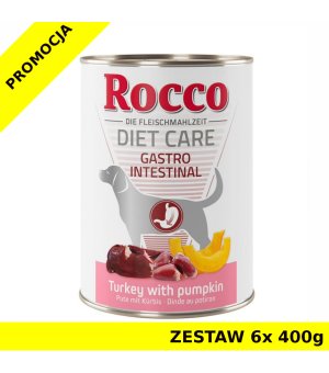 Rocco Diet Care Gastro Intestinal indyk z dynią - ZESTAW 6x 400g