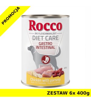 Rocco Diet Care Gastro Intestinal kurczak z pasternakiem  - ZESTAW 6x 400g