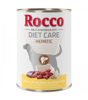 Rocco Diet Care Hepatic kurczak z płatkami owsianymi i twarogiem 400g - puszka