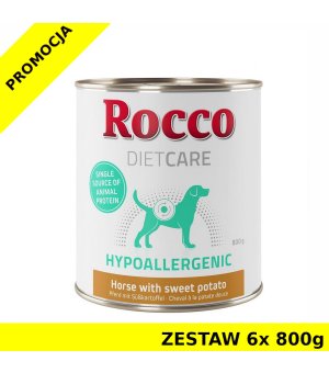 Rocco Diet Care Hypoallergenic konina z batatami ZESTAW 6x 800g