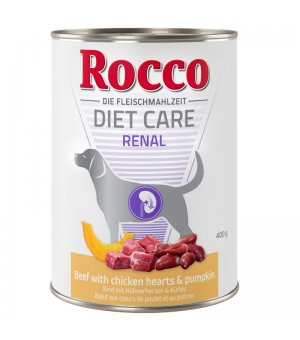 Rocco Diet Care Renal wołowina, serca kurczaka z dynią 400g - puszka