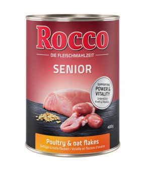 Rocco Diet Care Senior Drób z płatkami owsianymi 400g - puszka