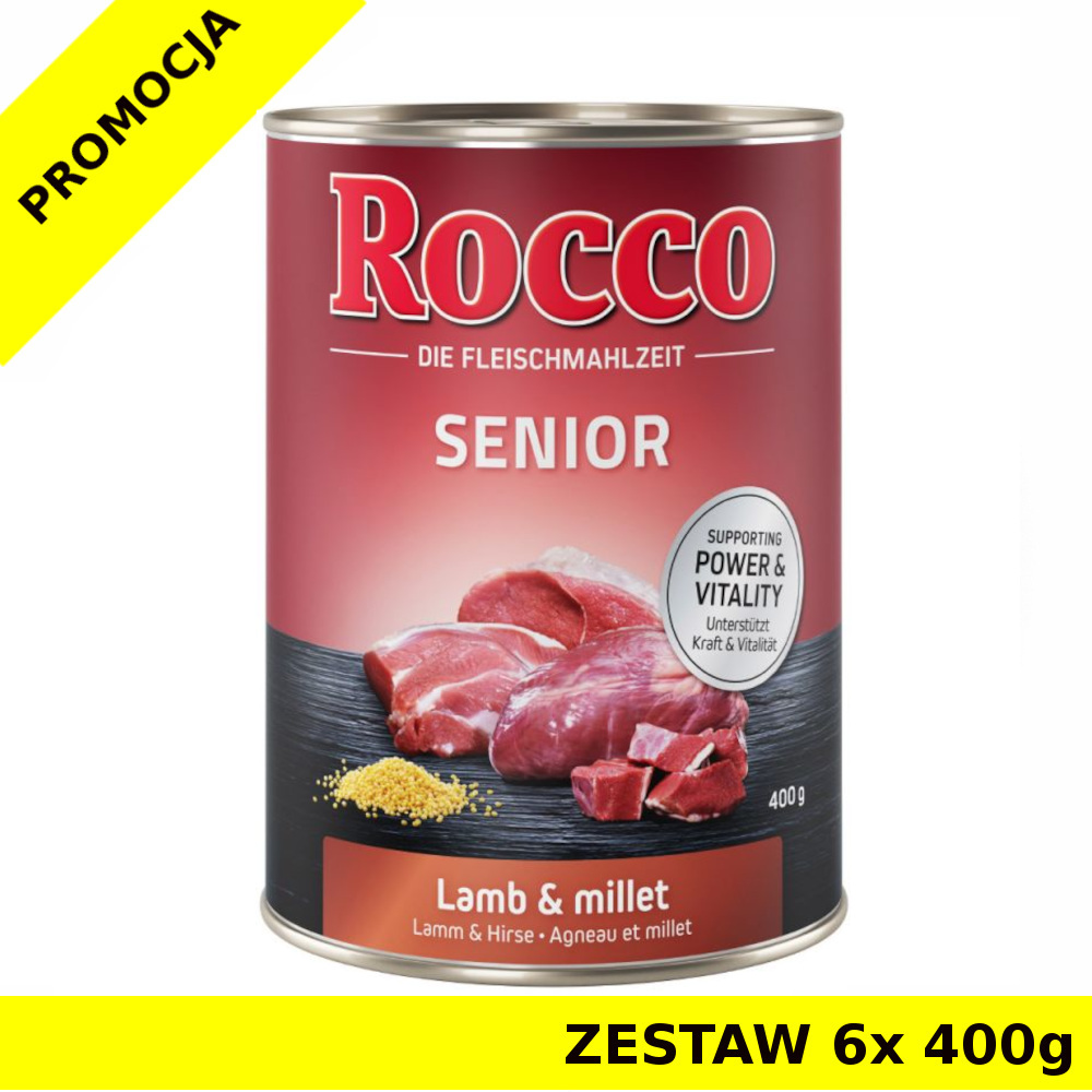 Rocco Diet Care Senior Jagnięcina z prosem ZESTAW 6x 400g