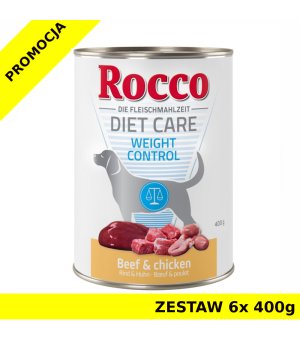 Rocco Diet Care Weight Control - wołowina i kurczak - ZESTAW 6x 400g