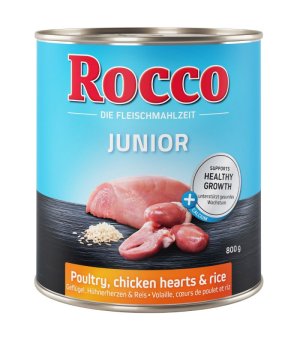 Rocco Diet Junior Serca Kurze z Ryżem i Wapniem 800g