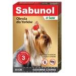 Sabunol GPI Obroża przeciw pchłom i kleszczom 35cm czarna ozdobna York