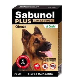 Sabunol Plus obroża przeciw kleszczom i pchłom dla psa 75 cm