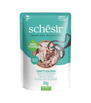 Schesir Karma Mokra dla Kotów Tuńczyk z Doradą w galaretce 85g