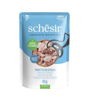 Schesir Karma Mokra dla Kotów Tuńczyk z Okoniem Morskim w galaretce 85g