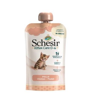 Schesir Kitten Care 0-6 Karma Mokra Pasta z Kurczak dla kociąt 150g
