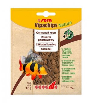 Sera VIPACHIPS NATURE SASZETKA 15G CHIPSY TONĄCE POKARM PODSTAWOWY - Krótki termin 03.2024