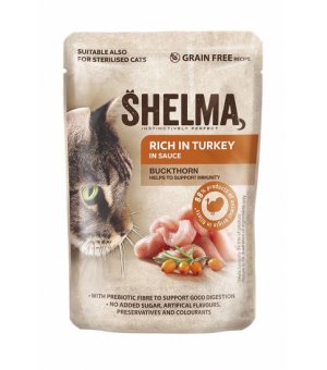 Shelma CAT indyk z rokitnikiem w sosie saszetka 85g