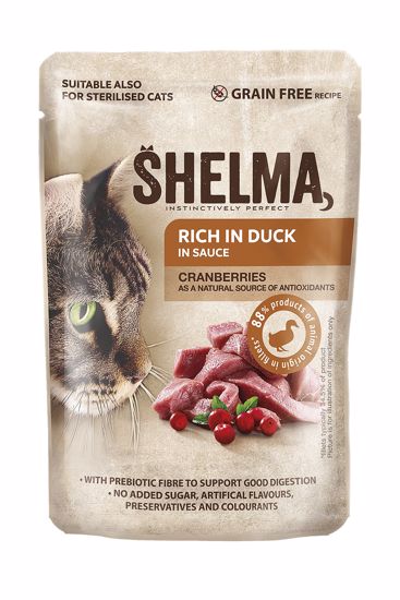 Shelma CAT kaczka z żurawiną w sosie saszetka 85g