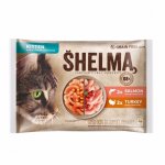 Shelma CAT KITTEN 2x łosoś 2x indyk saszetka 4x 85g