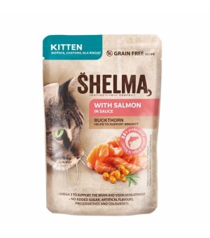 Shelma CAT KITTEN łosoś z rokitnikiem w sosie saszetka 85g