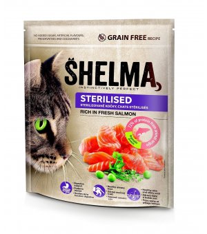 Shelma karma sucha dla kota sterilised łosoś GF 750g