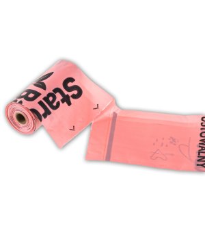 StarchBag Kompostowalne BIO worki na odchody 8x15szt. różowe