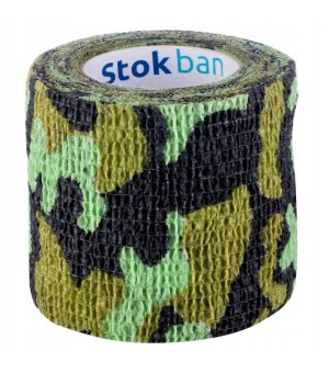 Stokban samoprzylepny bandaż elastyczny 5cm / 4,5m zielone moro