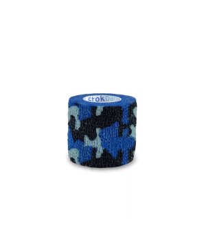 Stokban samoprzylepny bandaż elastyczny 5cm / 4,5m niebieskie moro