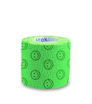 Stokban samoprzylepny bandaż elastyczny 5cm / 4,5m zielony uśmiech