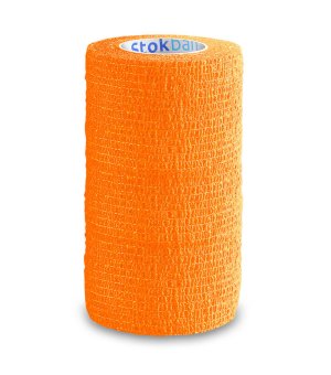 Stokban samoprzylepny bandaż elastyczny 7,5cm / 4,5m pomarańczowy