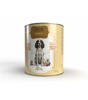 Syta Micha Classic Karma Mokra dla psów dorosłych Królik z Brukwią 800g