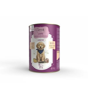 Syta Micha Classic Karma Mokra dla szczeniąt Jagnięcina z Czarną Marchewką 400g