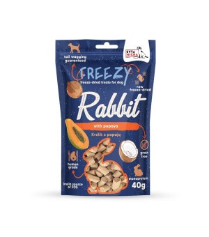 Syta Micha FREEZY liofilizowany przysmak - Królik z Papają i Kokosem 40g