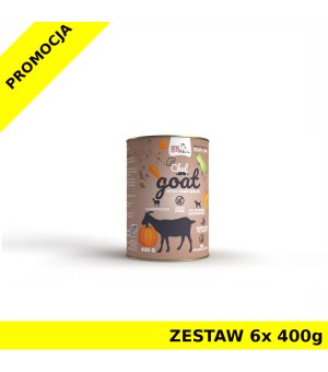 Syta Micha karma mokra dla psów dorosłych CHEF Koza z Warzywami 6x 400g ZESTAW