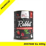 Syta Micha karma mokra dla psów dorosłych Królik z Brukwią, Truskawką i Rozmarynem 6x 400g ZESTAW