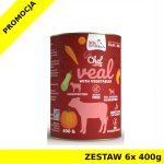 Syta Micha karma mokra dla psów dorosłych CHEF Cielęcina z Warzywami 6x 400g ZESTAW