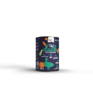Syta Micha karma mokra dla psów dorosłych CHEF Kaczka z Warzywami 400g