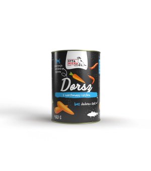 Syta Micha karma mokra dla psów dorosłych Classic Dorsz z Marchewką i Krylem 400g