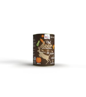 Syta Micha karma mokra dla psów dorosłych CHEF Jeleń z Warzywami 400g
