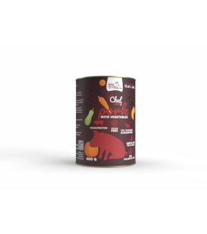 Syta Micha karma mokra dla psów dorosłych CHEF Wieprzowina z Warzywami 400g