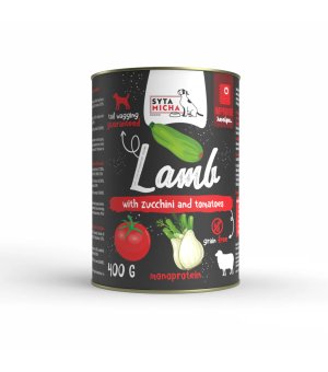Syta Micha karma mokra dla psów dorosłych Classic Jagnięcina z Cukinią i Pomidorem 400g
