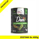 Syta Micha karma mokra dla psów dorosłych Classic Jeleń z Żurawiną i Szparagami  ZESTAW 6x 400g