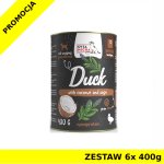 Syta Micha karma mokra dla psów dorosłych Classic Kaczka z Jeżynami i Kokosem ZESTAW 6x 400g