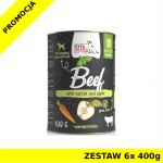 Syta Micha karma mokra dla psów dorosłych Classic Wołowina z Marchewką i Jabłkiem ZESTAW 6x 400g