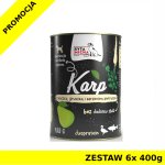 Syta Micha karma mokra dla psów dorosłych Classic Karp z Kaczką Gruszką i Pietruszką ZESTAW 6x 400g