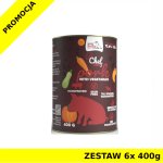 Syta Micha karma mokra dla psów dorosłych CHEF Wieprzowina z Warzywami ZESTAW 6x 400g
